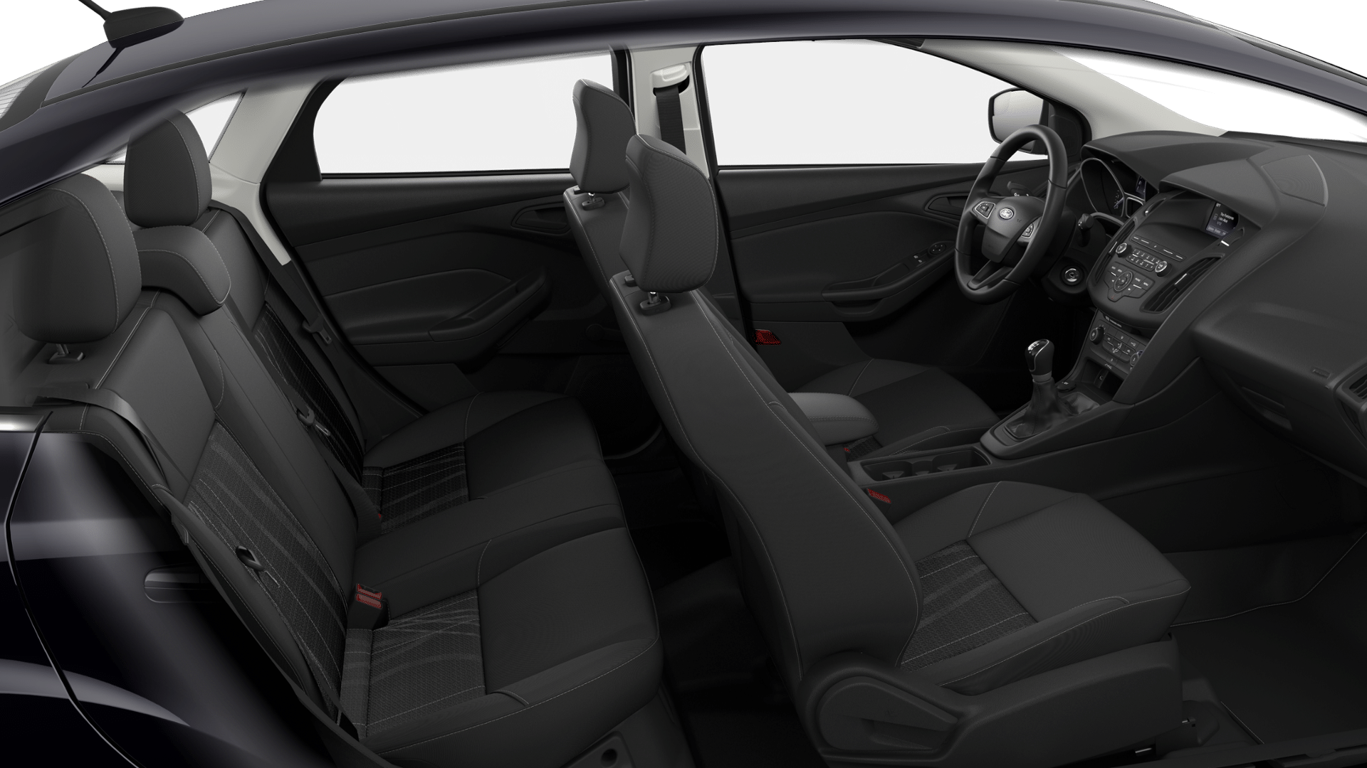 2018 Ford Focus S Black and Gray Interior Picture